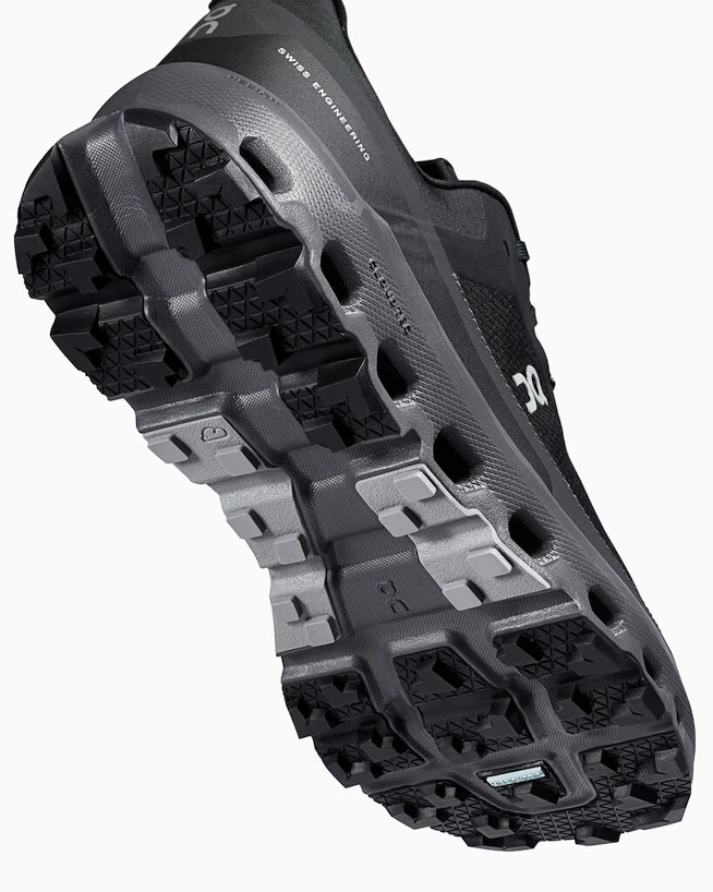 Getest -  Heren hardloopschoenen On Cloudvista 2 Waterproof Black/Eclipse  EUR 43
