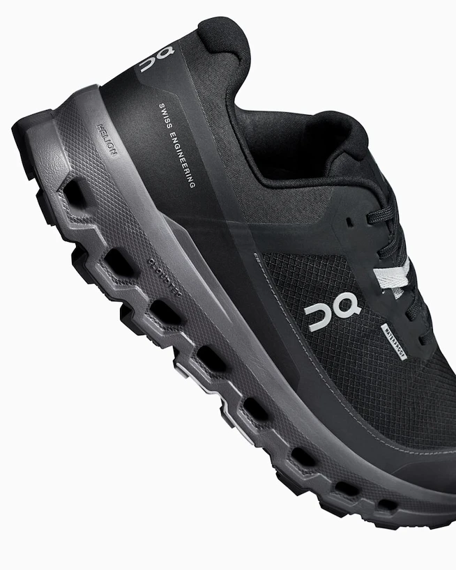 Getest -  Heren hardloopschoenen On Cloudvista 2 Waterproof Black/Eclipse  EUR 43