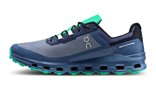Heren hardloopschoenen On Cloudvista Waterproof Metal/Denim