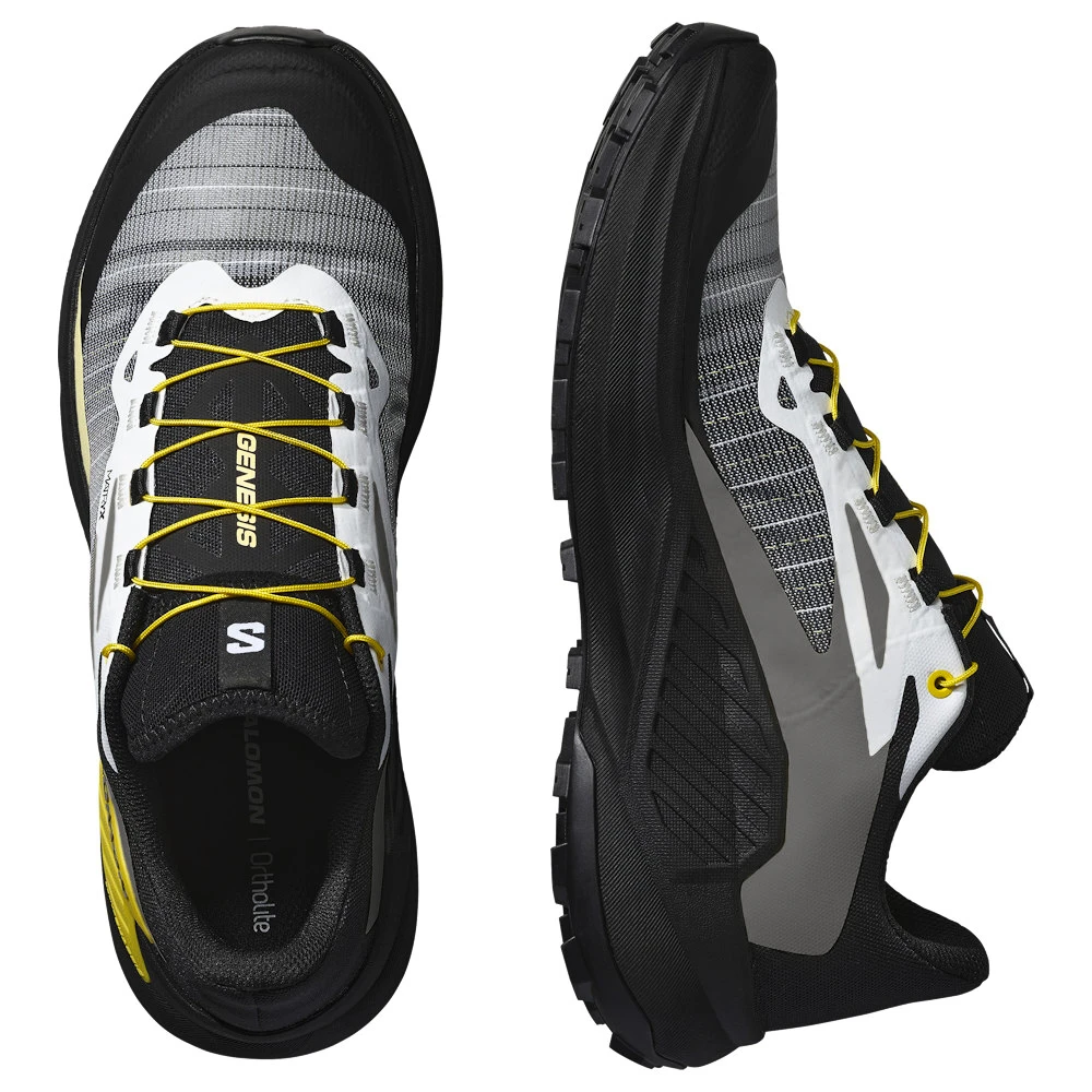 Heren hardloopschoenen Salomon Genesis Black/White/Lemon