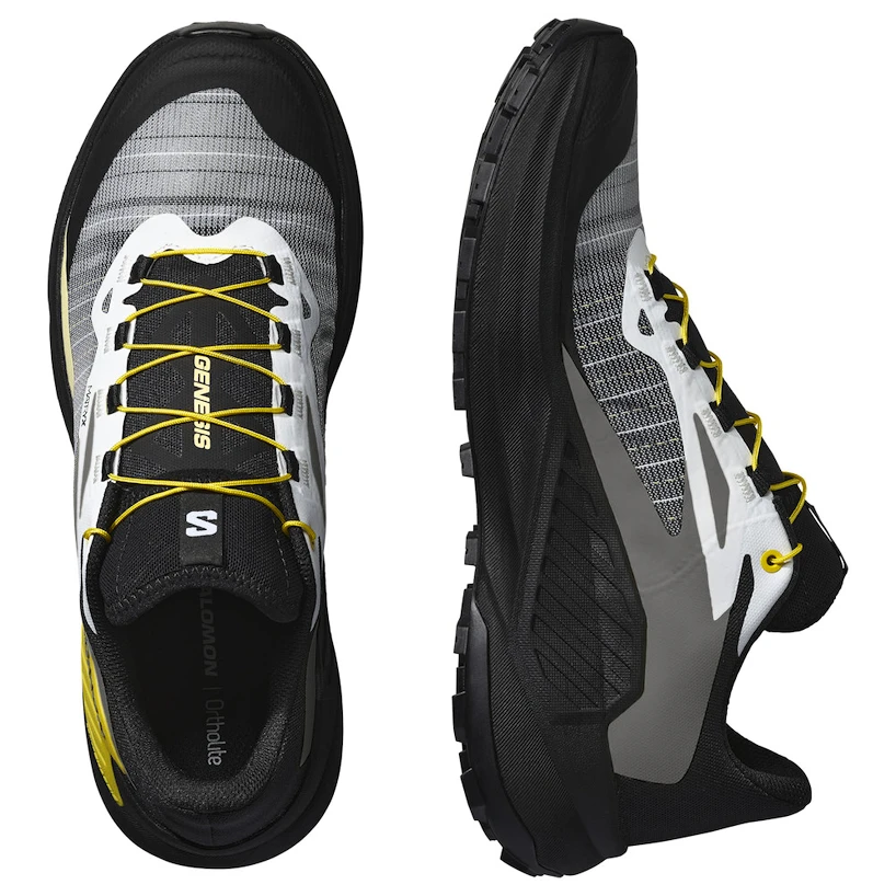 Heren hardloopschoenen Salomon Genesis Black/White/Lemon