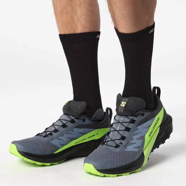 Heren hardloopschoenen Salomon  GTX Flint/Black/Grgeck  UK 11