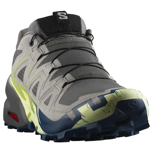 Heren hardloopschoenen Salomon Speedcross 6 Castlerock/Lime Cream/Poseidon