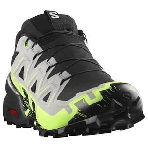 Heren hardloopschoenen Salomon Speedcross 6 Gore-Tex Black/Alloy/Green Gecko