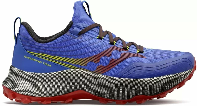 Heren hardloopschoenen Saucony  Endorphin TRAIL blue raz/spice