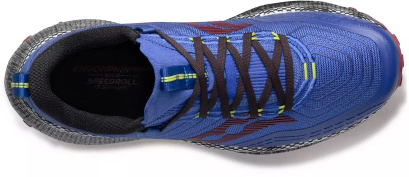 Heren hardloopschoenen Saucony  Endorphin TRAIL blue raz/spice
