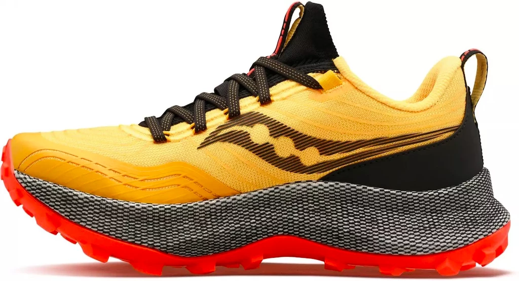 Heren hardloopschoenen Saucony  Endorphin TRAIL vizigold/vizired