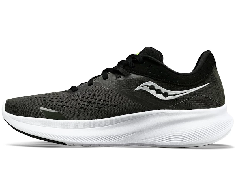 Heren hardloopschoenen Saucony  Ride 16  Umbra/Slime  UK 14