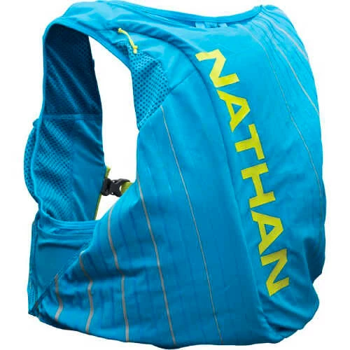 Heren hardloopvest Nathan  Pinnacle Series Vapor 12 l M Blue Me Away/Finish Lime