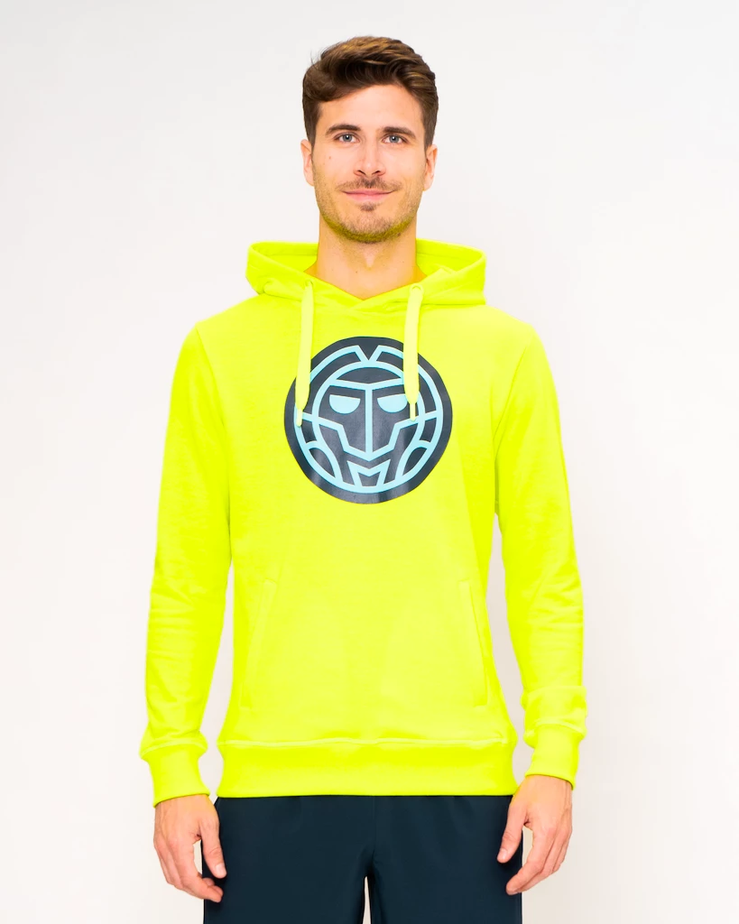 Heren hoodie BIDI BADU  Grafic Illumination Chill Hoody Neon Yellow