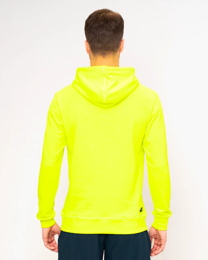 Heren hoodie BIDI BADU  Grafic Illumination Chill Hoody Neon Yellow