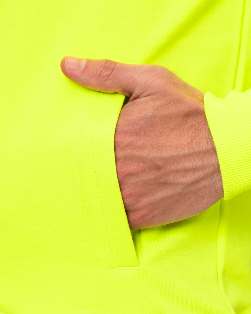 Heren hoodie BIDI BADU  Grafic Illumination Chill Hoody Neon Yellow