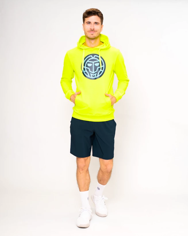 Heren hoodie BIDI BADU  Grafic Illumination Chill Hoody Neon Yellow L