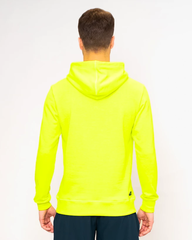 Heren hoodie BIDI BADU  Grafic Illumination Chill Hoody Neon Yellow L