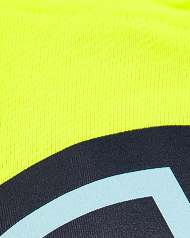 Heren hoodie BIDI BADU  Grafic Illumination Chill Hoody Neon Yellow L