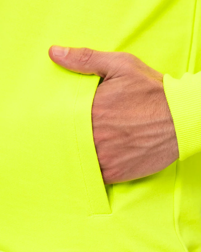 Heren hoodie BIDI BADU  Grafic Illumination Chill Hoody Neon Yellow L