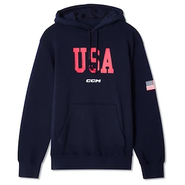 Heren hoodie CCM Flag Hood Team USA Navy