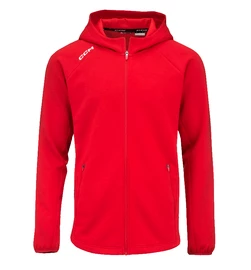 Heren hoodie CCM LOCKER ROOM FLEECE FULL ZIP HOODIE red