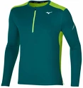 Heren hoodie Mizuno  Dry Aero Flow LS HZ/Harbor Blue