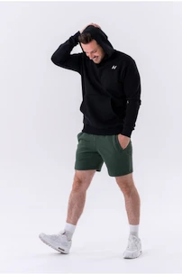 Heren hoodie Nebbia  Pull-over Hoodie with a Pouch Pocket 331 black