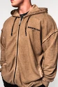 Heren hoodie Nebbia  Washed-off Zip Up Hoodie GYM BRO 362 Light Brown
