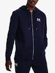 Heren hoodie Under Armour  Essential Fleece FZ Hood-NVY L