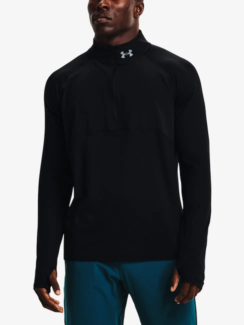 Heren hoodie Under Armour  Qualifier Run 2.0 1/2 Zip-BLK L