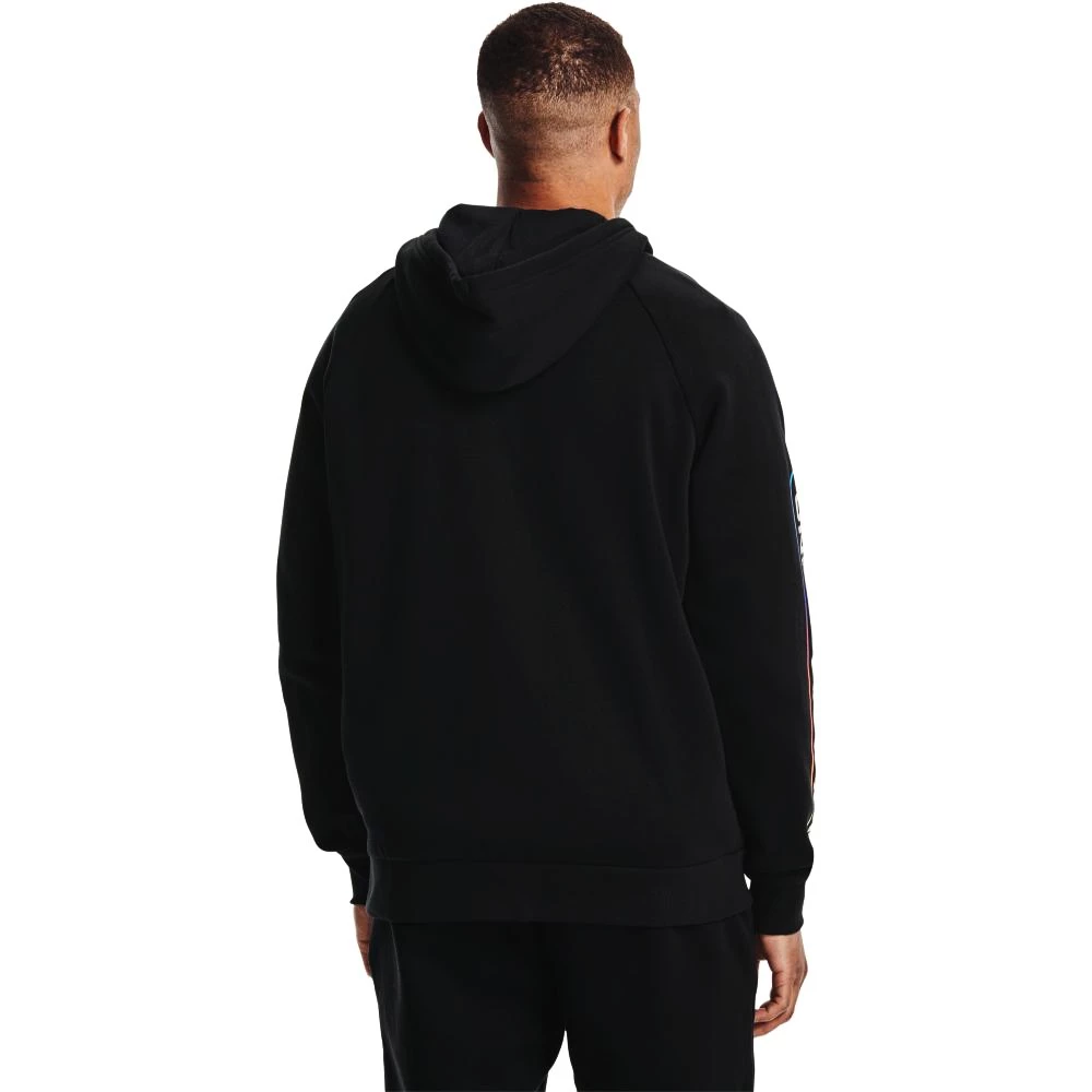 Heren hoodie Under Armour  RIVAL FLC LOCKERTAG FZ HD-BLK