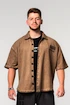 Heren overhemd Nebbia  Washed-off Oversized Shirt 90s THROWBACK 347 Light Brown