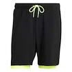 Heren short adidas  Club 2In1 Short Black/Lucid Lemon