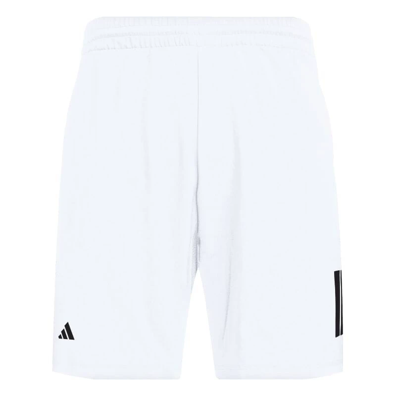 Heren short adidas  Club 3 Stripes Short White
