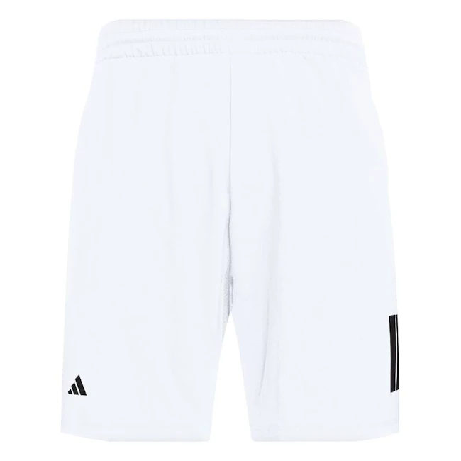 Heren short adidas  Club 3 Stripes Short White