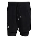 Heren short adidas  Melbourne Tennis Two-in-One 7-inch Shorts Black XXL