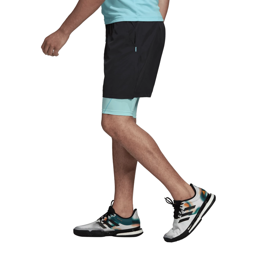 Heren short adidas  Paris 2 in 1 Short Carbon