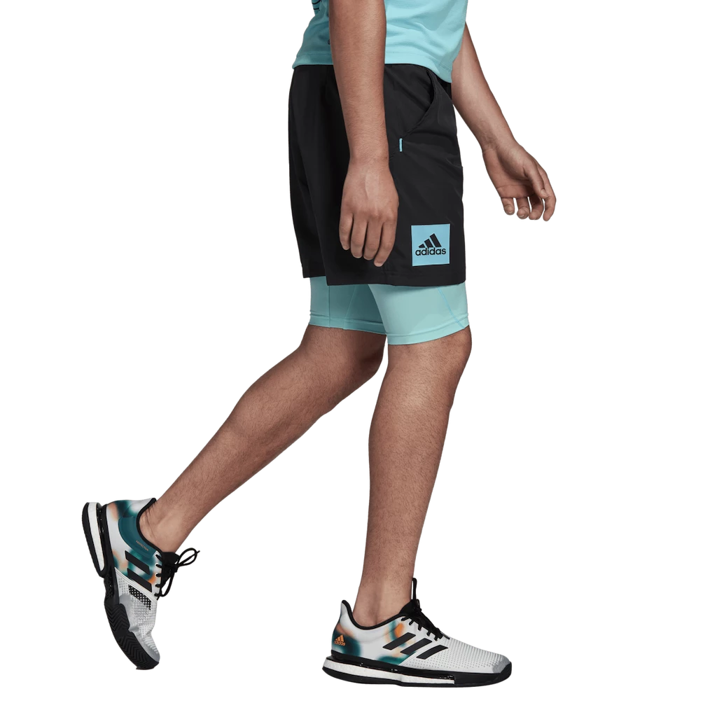 Heren short adidas  Paris 2 in 1 Short Carbon