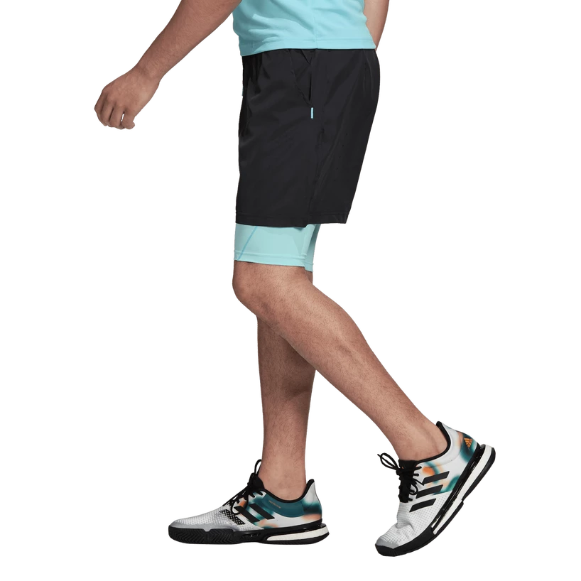Heren short adidas  Paris 2 in 1 Short Carbon XXL