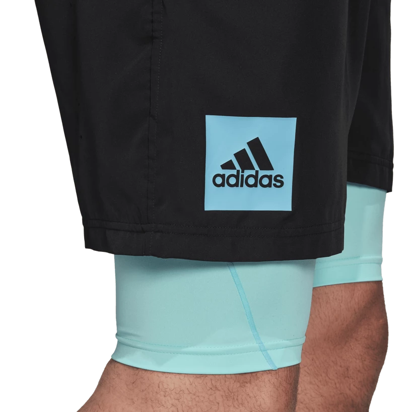 Heren short adidas  Paris 2 in 1 Short Carbon XXL