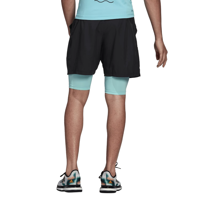 Heren short adidas  Paris 2 in 1 Short Carbon XXL
