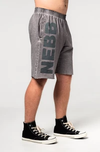 Heren short Nebbia  Washed-off Gym Sweatshorts NO BS 367 Light Grey