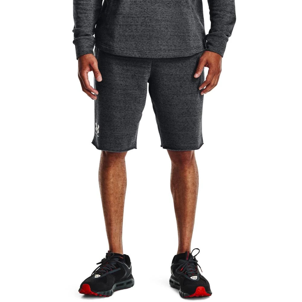 Heren short Under Armour  RIVAL TERRY SHORT gray