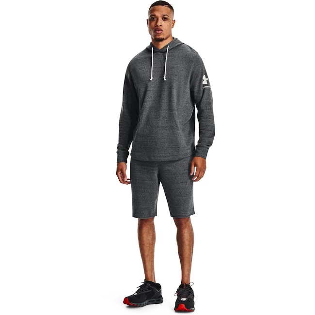 Heren short Under Armour  RIVAL TERRY SHORT gray