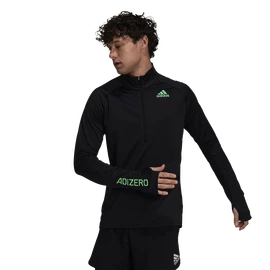 Heren T-shirt adidas Adizero Warm 1/2 Zip LS Black