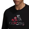 Heren T-shirt adidas  Fast Graphic LS Tee Black
