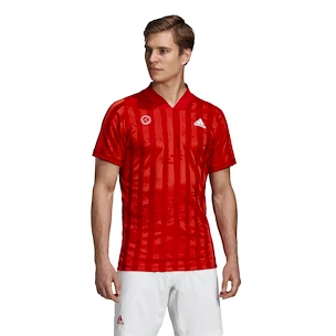 Heren T-shirt adidas  Freelift Tee Aeroready Scarlet