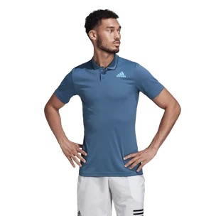 Heren T-shirt adidas  Paris Freelift Polo Altered Blue