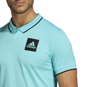 Heren T-shirt adidas Paris Freelift Polo Aqua