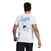 Heren T-shirt adidas  Thiem Graphic Tee White