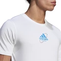 Heren T-shirt adidas  Thiem Graphic Tee White