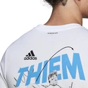 Heren T-shirt adidas  Thiem Graphic Tee White