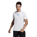 Heren T-shirt adidas  Thiem Graphic Tee White
